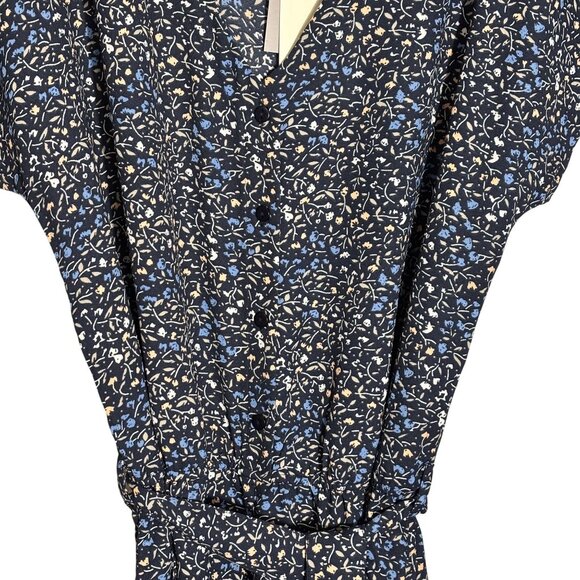 Kaffe floral Print Jumpsuit With Short Sleeves & Belted Waist Size UK 42 = US 14 - Picture 6 of 13